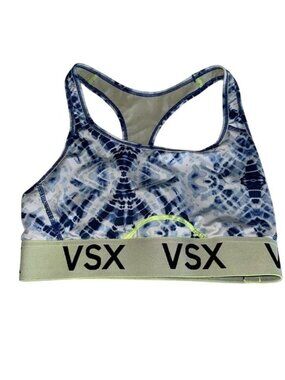 Victorias Secret VSX Sport Bra Blue Print Racerback Size S
